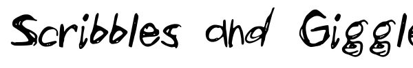 Scribbles and Giggles font preview
